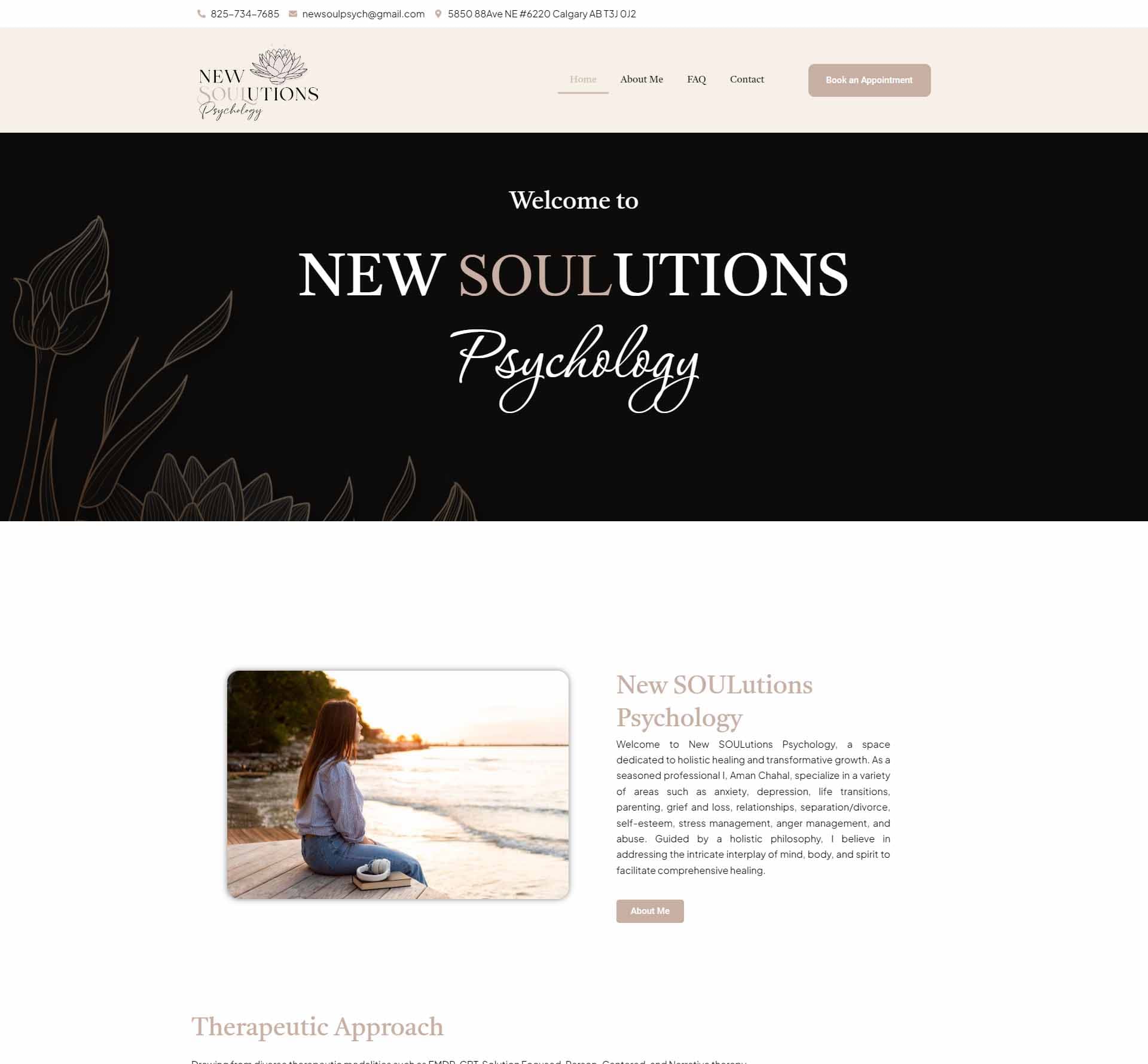 Therapy website design |New Soulutions Psychology