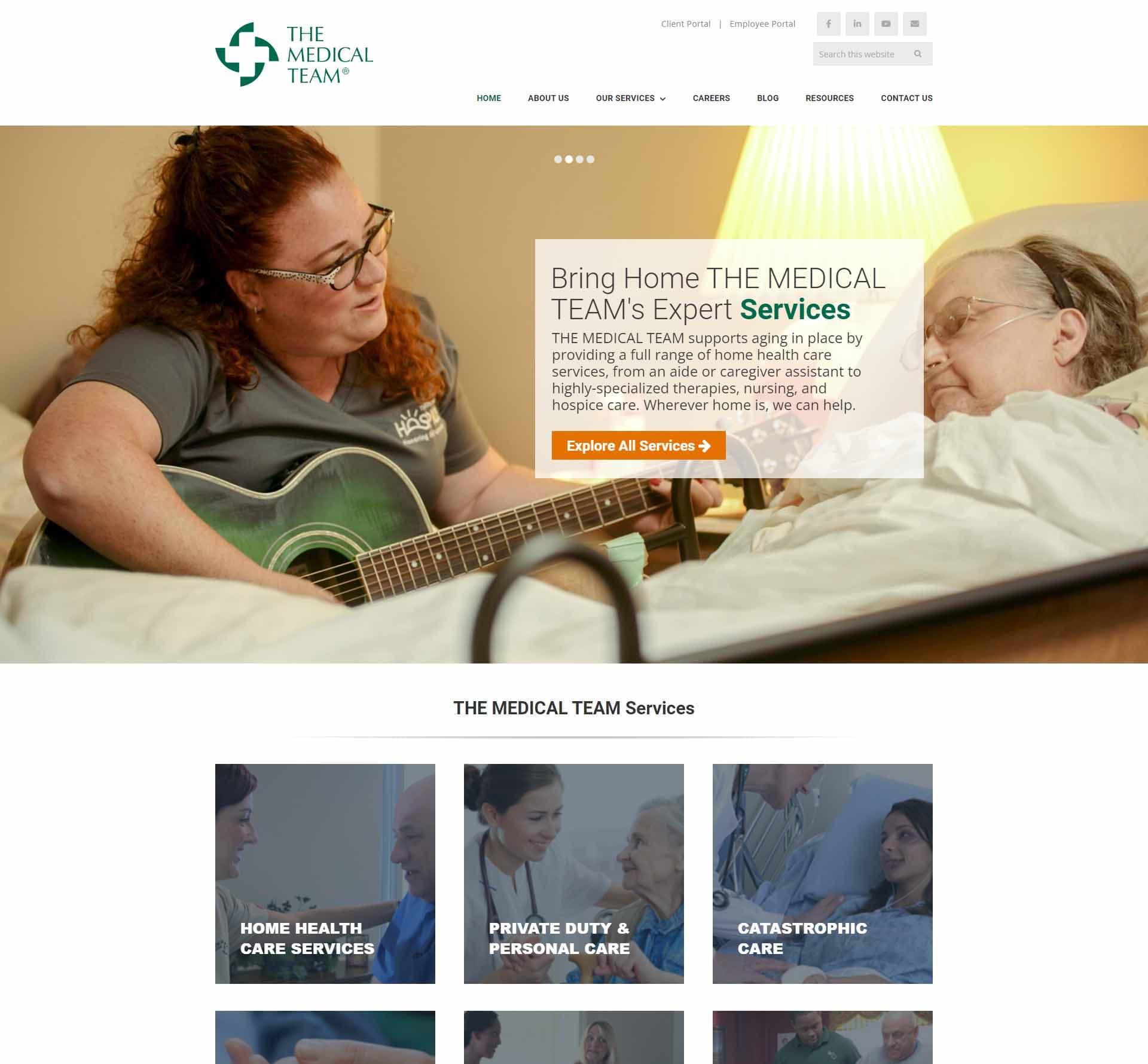Therapy website design |The Medical Team